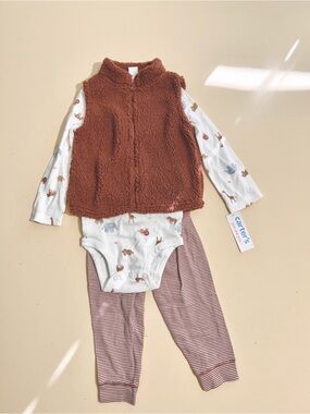 Carter’s 3-Piece Safari Outfit Set 24 Months NWT Fall Winter